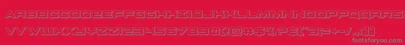 futureforces3d Font – Gray Fonts on Red Background