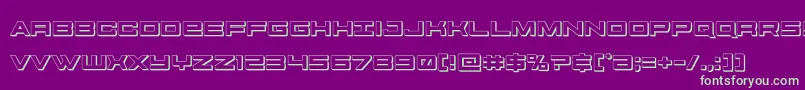 futureforces3d Font – Green Fonts on Purple Background