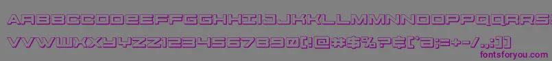 futureforces3d Font – Purple Fonts on Gray Background