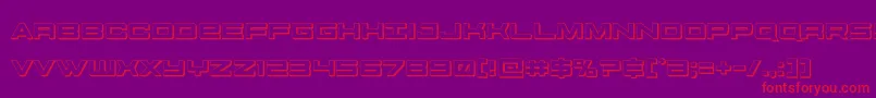 futureforces3d Font – Red Fonts on Purple Background