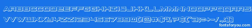 futureforces3d Font – White Fonts on Blue Background