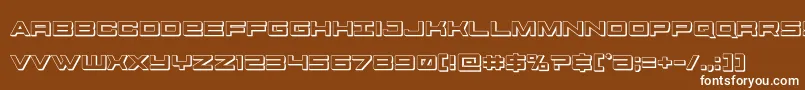 futureforces3d Font – White Fonts on Brown Background