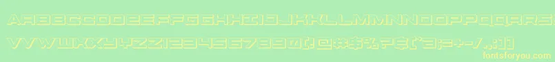 futureforces3d Font – Yellow Fonts on Green Background