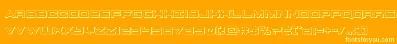 futureforces3d Font – Yellow Fonts on Orange Background