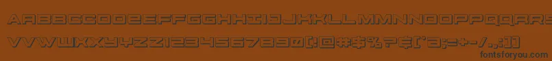 futureforces3d Font – Black Fonts on Brown Background