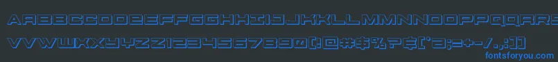 futureforces3d Font – Blue Fonts on Black Background