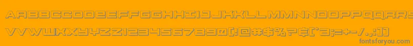 futureforces3d Font – Gray Fonts on Orange Background