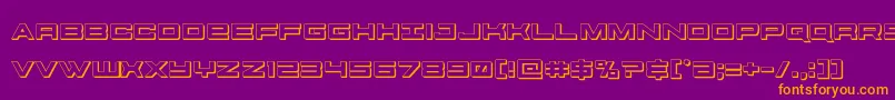 futureforces3d Font – Orange Fonts on Purple Background