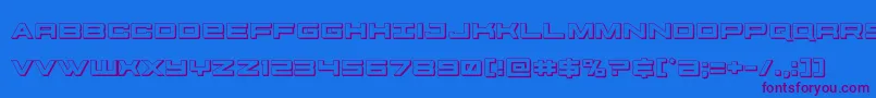 futureforces3d Font – Purple Fonts on Blue Background