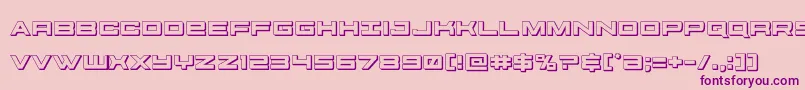 futureforces3d Font – Purple Fonts on Pink Background