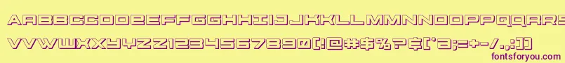 futureforces3d Font – Purple Fonts on Yellow Background