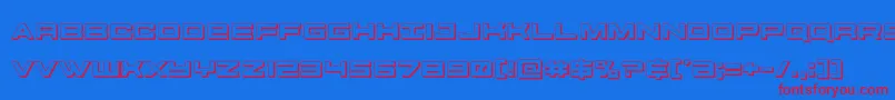 futureforces3d Font – Red Fonts on Blue Background