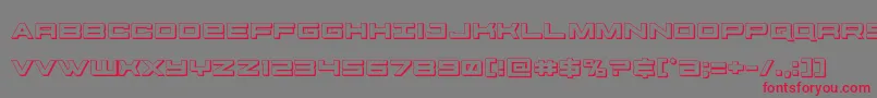 futureforces3d Font – Red Fonts on Gray Background
