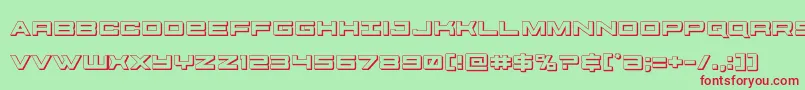 futureforces3d Font – Red Fonts on Green Background