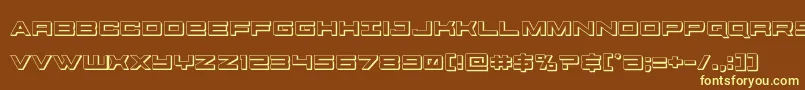 futureforces3d Font – Yellow Fonts on Brown Background