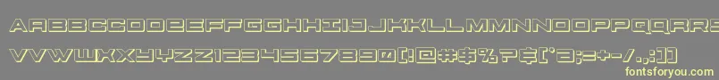 futureforces3d Font – Yellow Fonts on Gray Background