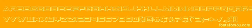 futureforces3d Font – Yellow Fonts on Orange Background