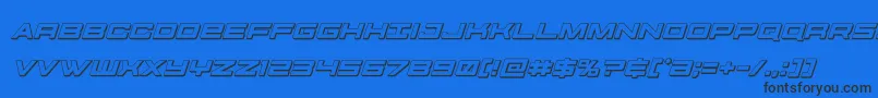 futureforces3dital Font – Black Fonts on Blue Background