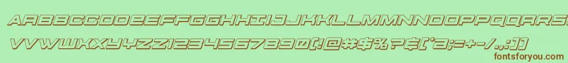 futureforces3dital Font – Brown Fonts on Green Background