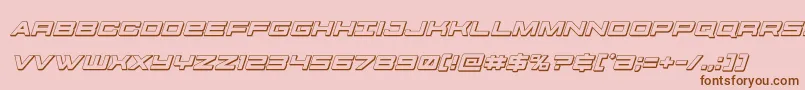 futureforces3dital Font – Brown Fonts on Pink Background