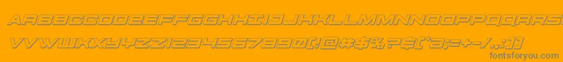 futureforces3dital-Schriftart – Graue Schriften auf orangefarbenem Hintergrund