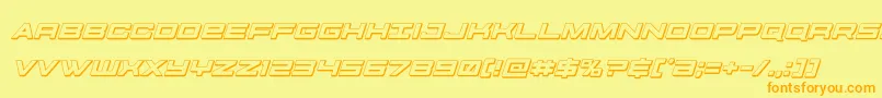 futureforces3dital Font – Orange Fonts on Yellow Background