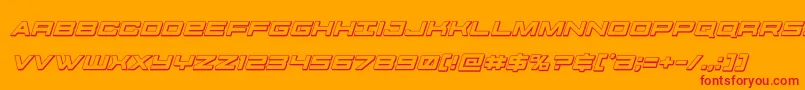 futureforces3dital Font – Red Fonts on Orange Background