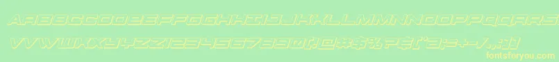 futureforces3dital Font – Yellow Fonts on Green Background