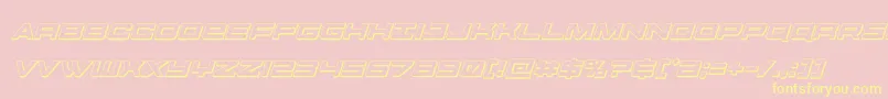 futureforces3dital Font – Yellow Fonts on Pink Background