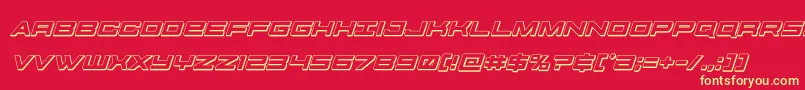 futureforces3dital Font – Yellow Fonts on Red Background