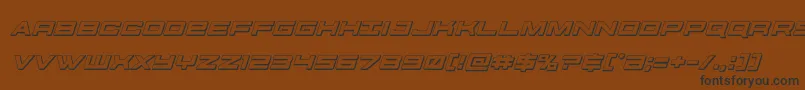 futureforces3dital Font – Black Fonts on Brown Background