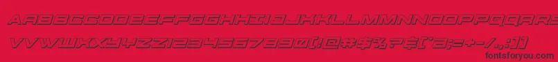 futureforces3dital Font – Black Fonts on Red Background