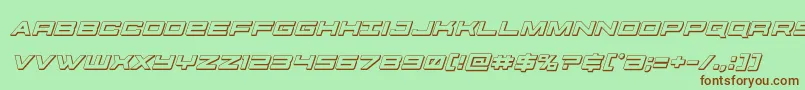 futureforces3dital Font – Brown Fonts on Green Background