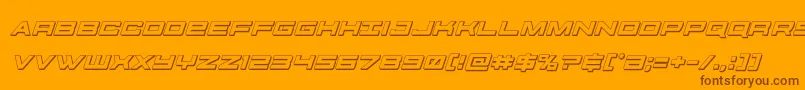 futureforces3dital Font – Brown Fonts on Orange Background