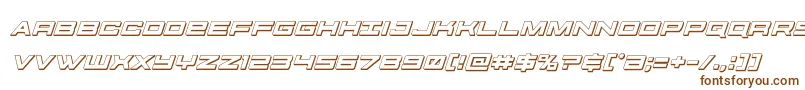 Шрифт futureforces3dital – коричневые шрифты на белом фоне