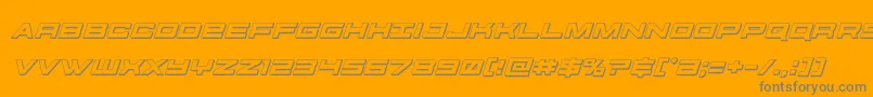 futureforces3dital Font – Gray Fonts on Orange Background