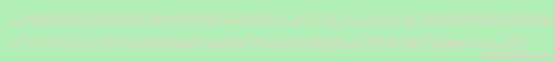 フォントfutureforces3dital – 緑の背景にピンクのフォント