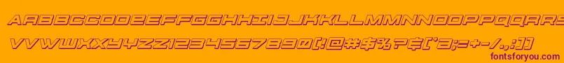 Шрифт futureforces3dital – фиолетовые шрифты на оранжевом фоне