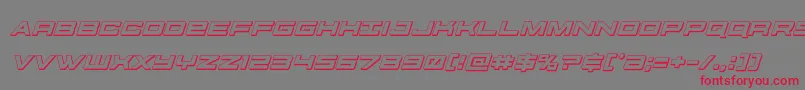 futureforces3dital Font – Red Fonts on Gray Background