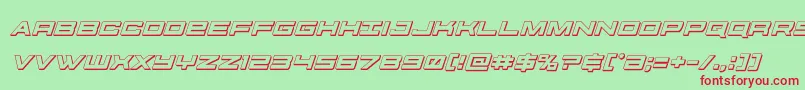 futureforces3dital Font – Red Fonts on Green Background