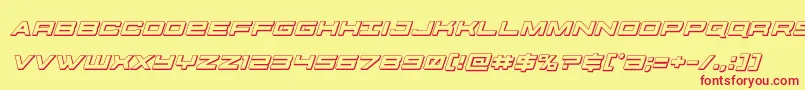 Шрифт futureforces3dital – красные шрифты на жёлтом фоне