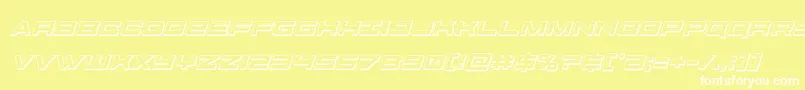 futureforces3dital Font – White Fonts on Yellow Background