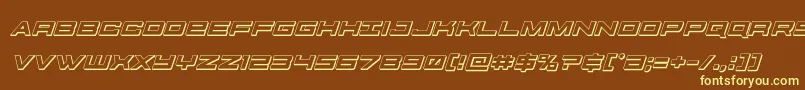 Шрифт futureforces3dital – жёлтые шрифты на коричневом фоне