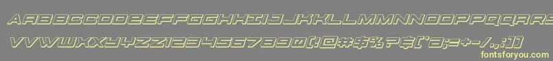 Шрифт futureforces3dital – жёлтые шрифты на сером фоне