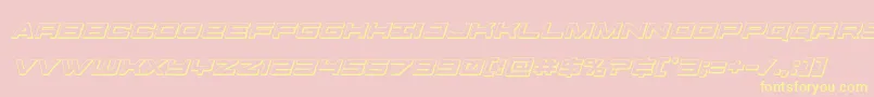 futureforces3dital Font – Yellow Fonts on Pink Background