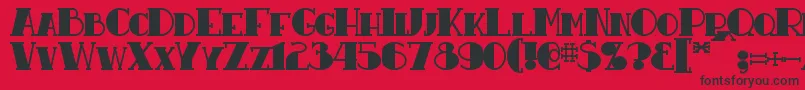 ResavyBold Font – Black Fonts on Red Background