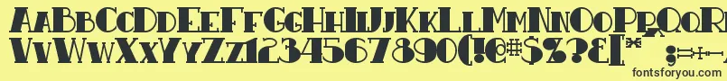 ResavyBold Font – Black Fonts on Yellow Background