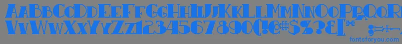 ResavyBold Font – Blue Fonts on Gray Background