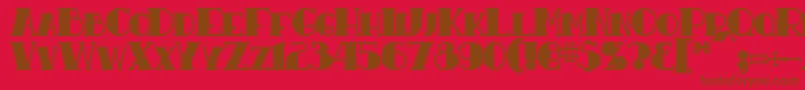 ResavyBold Font – Brown Fonts on Red Background