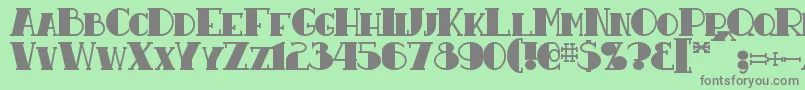 ResavyBold Font – Gray Fonts on Green Background